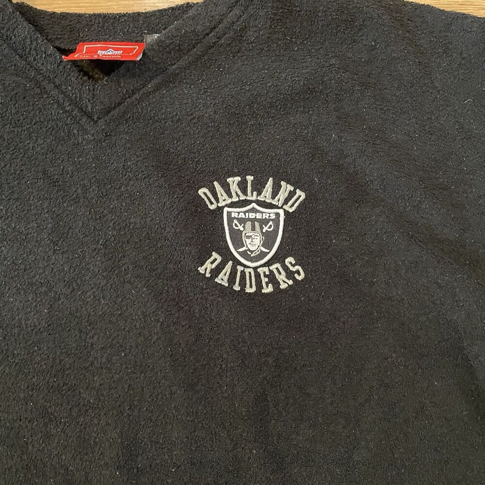 Vintage NFL Oakland Raiders Fleece Sweater Size Large EUC - Picture 7 of 7